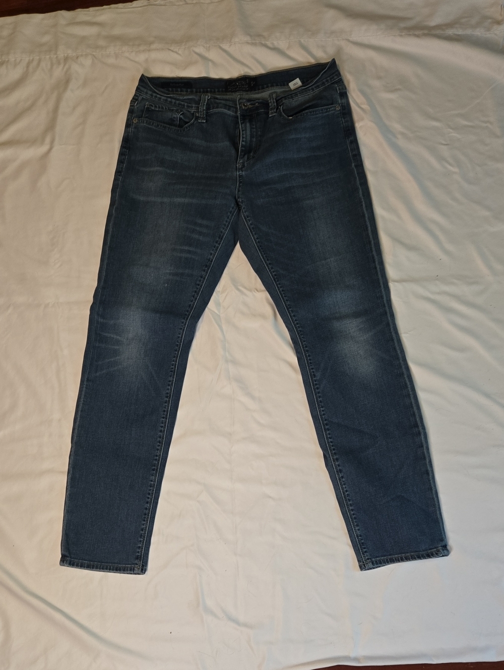 Lucky Brand Faded Indigo Sofia Skinny Straight Jeans, Size 12 (31)
